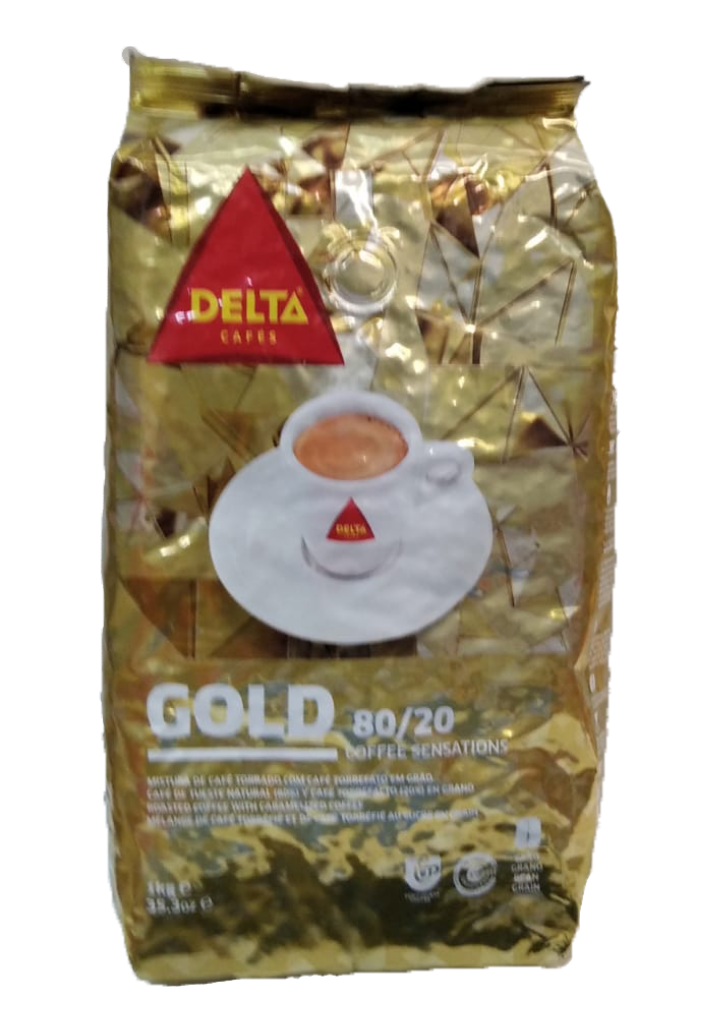 Café Delta Gold en grano 80/20 1 Kg – Comercial Puig